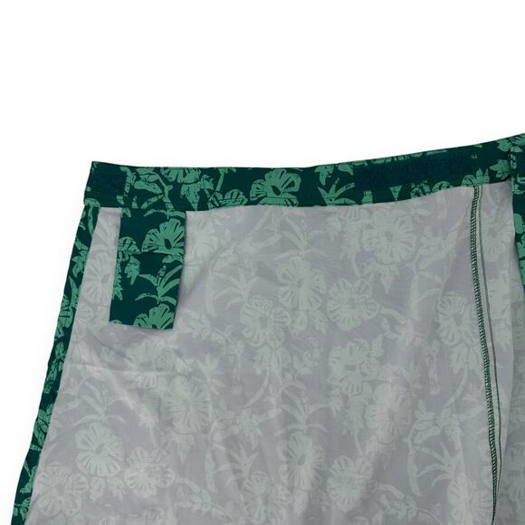 RipSkirt Floral Hibiscus Short Length 1 Adjustable Wrap Skirt Size Medium Green - Picture 3 of 7